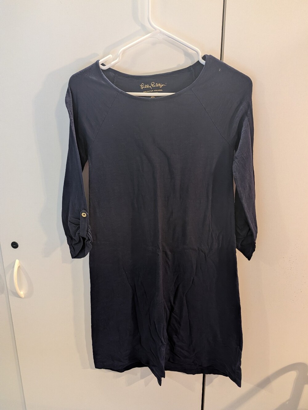Lilly Pulitzer Woman's XXS Navy 3/4 Sleeve Dress